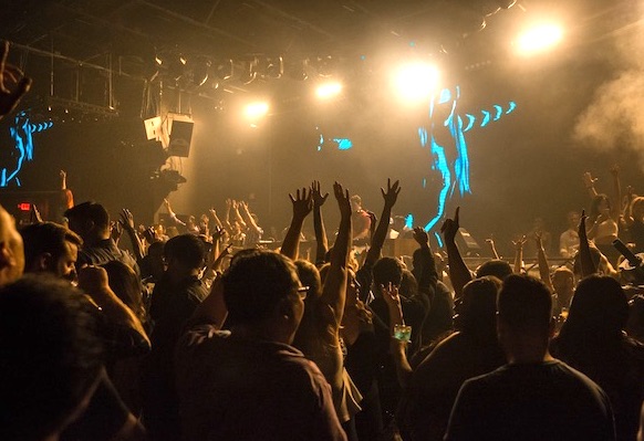 Crowd dancing