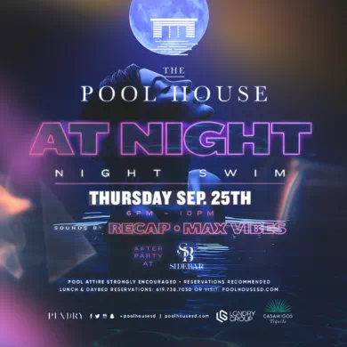 Pool House After Dark Night Swim @ POOL HOUSE