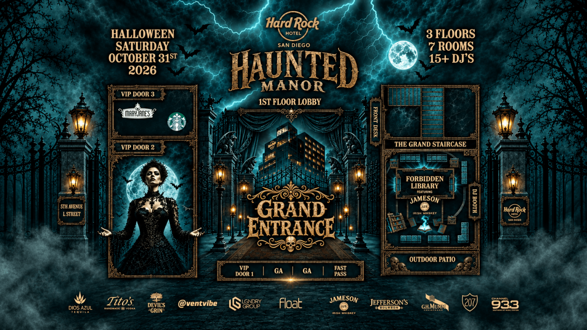 Hard Rock Haunted Manor: San Diego’s Biggest Halloween Party!