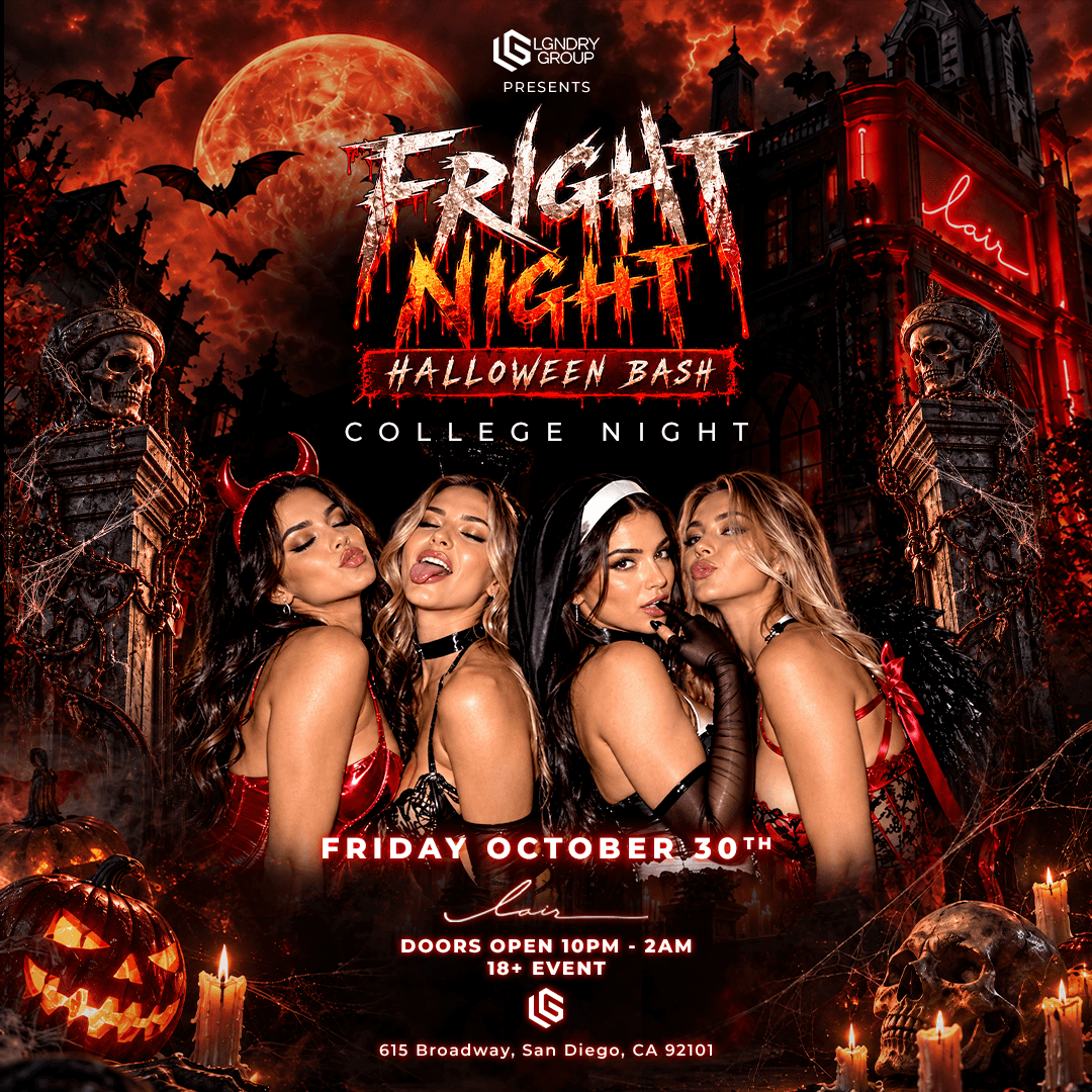 FRIGHT NIGHT Halloween Bash 18+ @ LAIR Nightclub!
